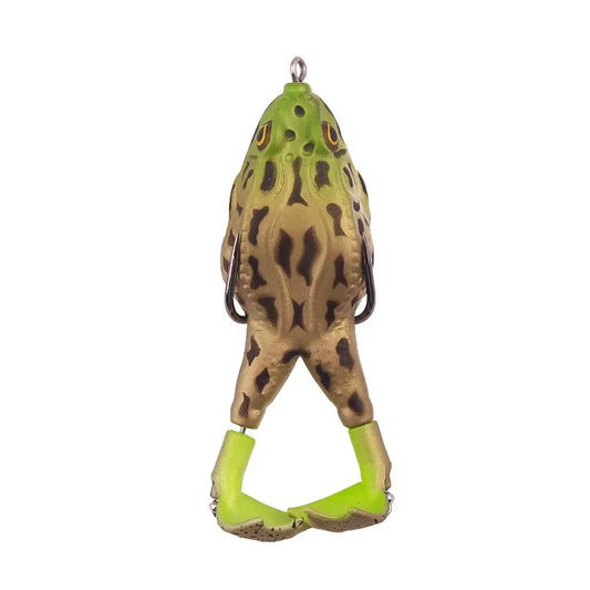 Frog Lure Soft Tube Bait Plastic Fishing Lure with Fishing Hooks Topwater Ray Frog Artificial 3D Eyes Carp Fishing