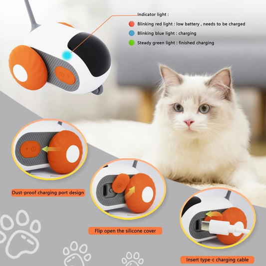 Pet Gravity Cat Smart Interactive Car Toy Automatic Moving Remote Mouse Indoor Controlled Car for Dogs Playing
